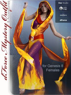 52847 服装 dForce Mystery Outfit and Accessories for Genesis 8 Female(s)
