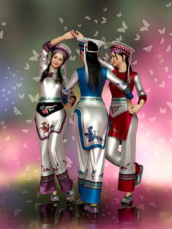 82927 服装 白族 dForce Bai Outfit for Genesis 8 and 8.1 Females