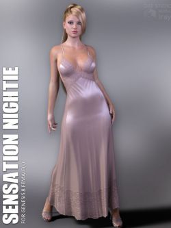 140599 服装 晚礼服 dForce Sensation Nightie for Genesis 8 Females