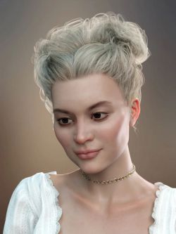 82532 头发 Truli Updo Hair for Genesis 8, 8.1, and Genesis 3 Female