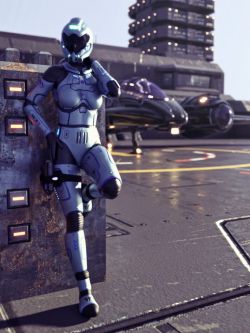84564 服装 科幻飞行员服装  Sci-fi Pilot Outfit with Starship for Gen...