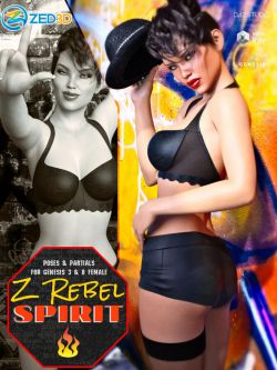 63295 姿态 Z Rebel Spirit Poses and Partials for Genesis 3 and 8 Female