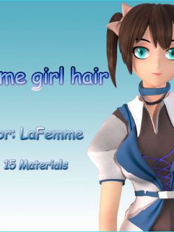140968 动画头发 Anime Girl Hair for La Femme
