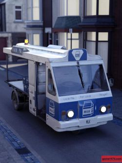 68757 道具 送奶车 Vintage Milk Float