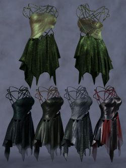 84443 服装 连衣裙 Melantha dForce Dress for Genesis 8 and 8.1 Females