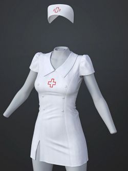 93265 护士制服套装 dForce SU Nurse Uniform Outfit for Genesis 9, 8.1, and 8 Fema