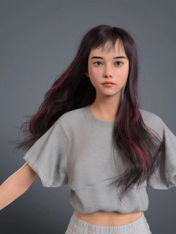 93100 头发 dForce XYZ Natural Beauty Hair for Genesis 9