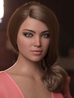 86435 头发 侧扫马尾辫 Romantic Side Tail Hair for Genesis 8 Female