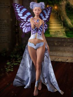 65995 蝴蝶服装贴图 dForce Butterfly Outfit Textures