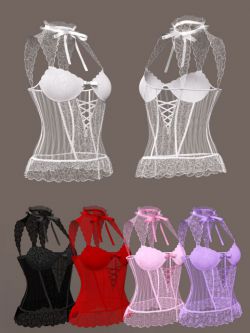 84633 服装 紧身胸衣 CNB Lace dForce Bustier for Genesis 8 and 8.1 Females