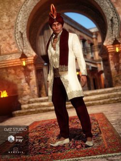 34527 服装 Arabian Prince Outfit for Genesis 3 Male(s)