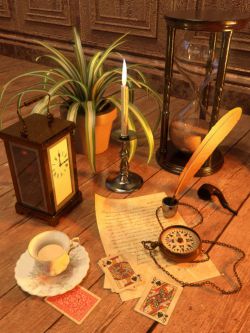 68373 道具 日常用品 Victorian Study Clutter