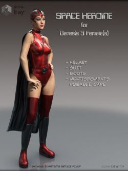 114725 服装 超级英雄 Space Heroine for Genesis 3 Female(s) by EdArt3D