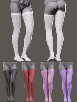 84636 服装 蕾丝长袜 CNB Lace Stockings for Genesis 8 and 8.1 Females