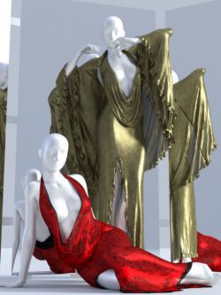 52165 服装 dForce Femme Fatale Dress for Genesis 3 and 8 Female