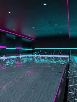 93631 场景 霓虹灯泳池 FH Neon Pool Interior