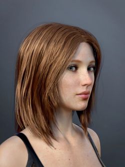 83978 头发 休闲发型 dForce Casual Hair for Genesis 8 and 8.1 Females