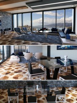 50283 场景 顶楼客厅 Penthouse Living Room