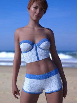 80569 服装 dForce SunnySweet Outfit for Genesis 8 and 8.1 Females