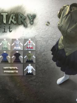 服装 Military Uniform for Genesis 8 Female's