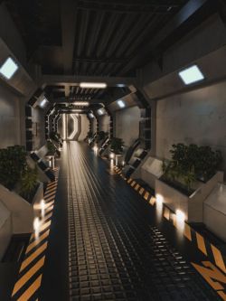 64393 场景 模块化科幻走廊 Modular Scifi Hallway