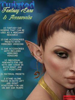 128259 首饰 Twizted Fantasy Ears & Accessories for Genesis 8 Female
