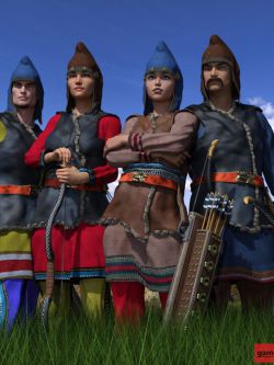 123350 服装 蒙古 Scythian Archers for Genesis 3 and 8