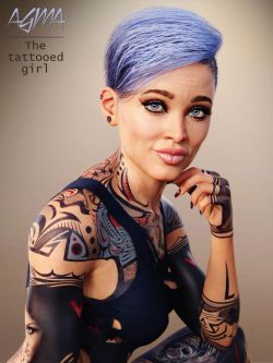 82223 纹身 Agma - The Tattooed Girl for Genesis 8 and 8.1 Females