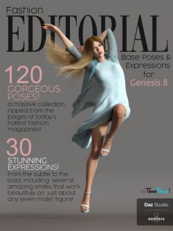 58243 姿态和表情 Fashion Editorial Poses and Expressions for Genesis 8 F...
