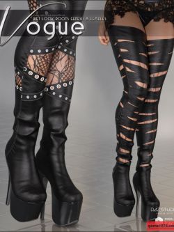 123623 鞋子 Vogue for Wet Look Boots Genesis 8 Females