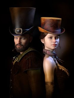 84204 经典帽子 ND Classic Hats for Genesis 8 Female and Male