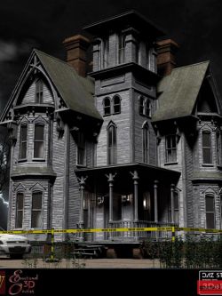 122562 场景道具 维多利亚风格的房子Haunted and New Victorians for...