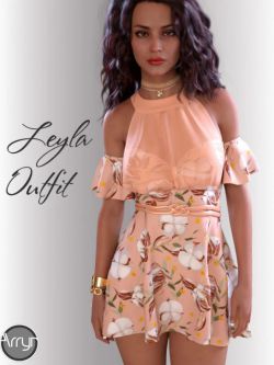 73439 连衣裙 dForce Leyla Outfit for Genesis 8 Females