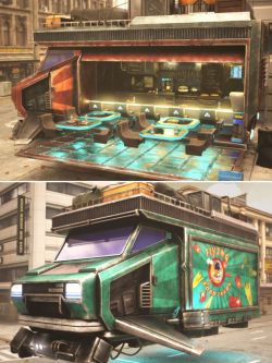 85946 道具 飞行餐车  Cyber Flying Food Truck