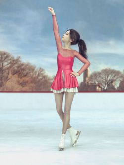 64439 场景 公主服和溜冰场 dForce Ice Skating Princess Outfit and ...