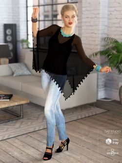 53215 服装 dForce Breezy Day Outfit for Genesis 8 Female(s)