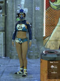 55243 服装 Cyberpunk 2047 Outfit for Genesis 8 Female