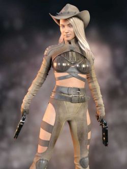 87298 西部科幻服装 West Sci-Fi Outfit for Genesis 8.1 Females