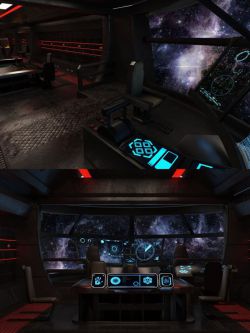 82114 场景 太空驾驶舱 Captain's Space Cockpit