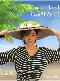 160989 Arah3D Seaside Hats for G8F and G9