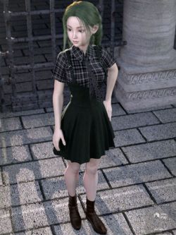 63435 服装  dForce Mana Style Outfit for Genesis 8 Female