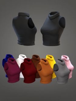 84208 服装  短款上衣 XFashion Crop Top for Genesis 8 and 8.1 Females