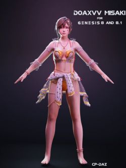 人物和服装 DOAXVV Misaki For Genesis 8 And 8.1 Female