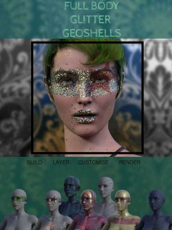 86197 人体纹理 Full Body Glitter Geoshells for Genesis 8.1 Females