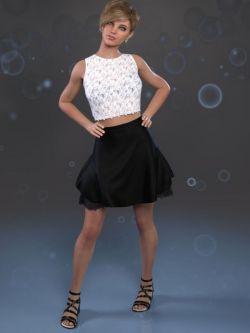 52087 服装 dForce Summer Flair Outfit for Genesis 8 Female(s)