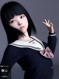 60861 人物 Yui Character and Hair for Genesis 8 Female