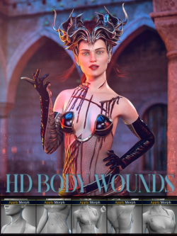 71407 道具 伤口高清变形  Body Wounds HD Morphs for Genesis 8 Female(s)