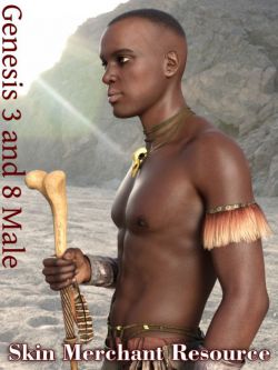 54411 人物皮肤 Dark Skin Texture Merchant Resource for Genesis 3 and 8 Male