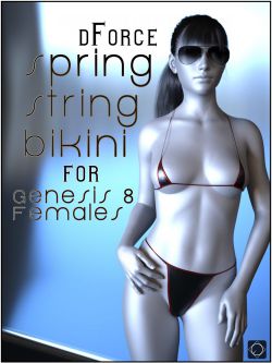 143129 服装 性感比基尼 dForce Spring String Bikini for Genesis 8 Females