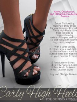 113368 鞋子 Carly High Heels for Genesis 3 Females by Arryn (